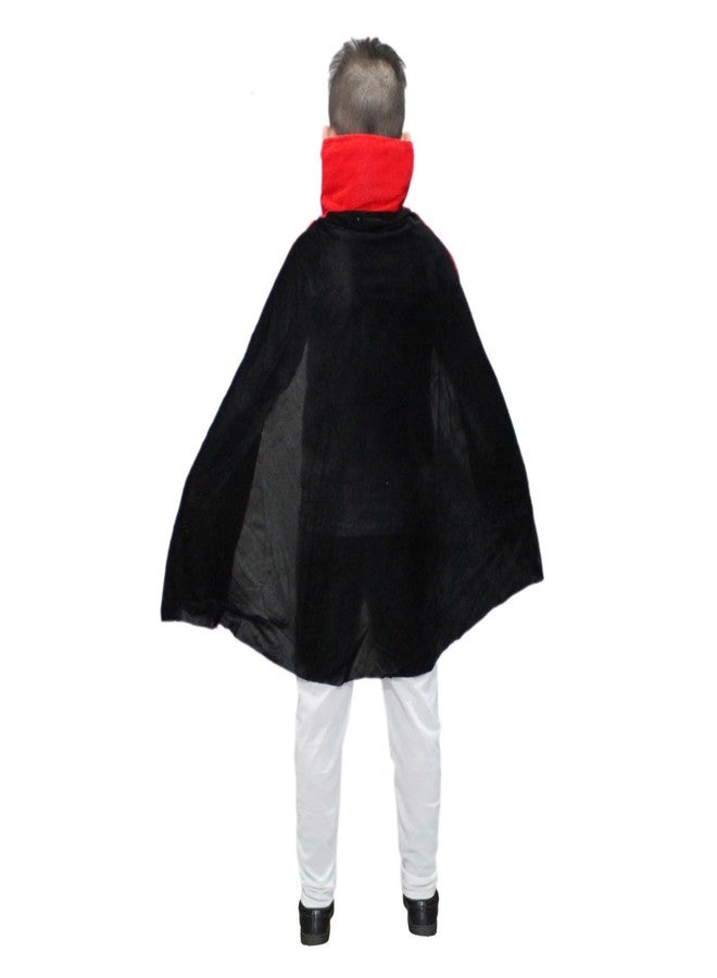 كاكو فانسي دريسيس عباءة دراكولا من البوليستر من كاكو، مناسبة للهالوين، مزودة بأسنان ورقعة عين للأطفال | زي رعب للأطفال، دعائم تنكرية، لوازم حفلات مخيفة للأطفال - 5-6 سنوات، متعدد الألوان - Image 4